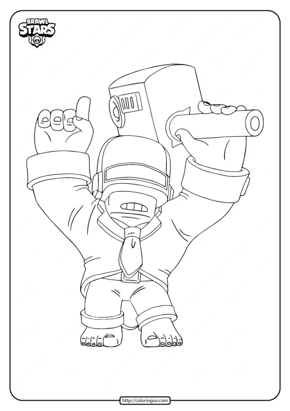Printable Brawl Stars DJ Frank Coloring Pages 1 free printable brawl stars dj frank coloring pages