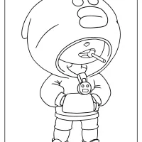 free printable brawl stars leon coloring pages