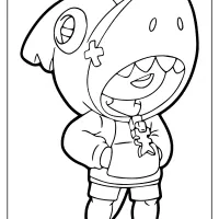 free printable brawl stars leon shark coloring pages