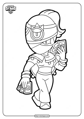Free Printable Brawl Stars Ninja Tara Coloring Pages