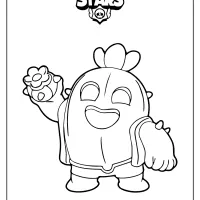 free printable brawl stars spike coloring pages