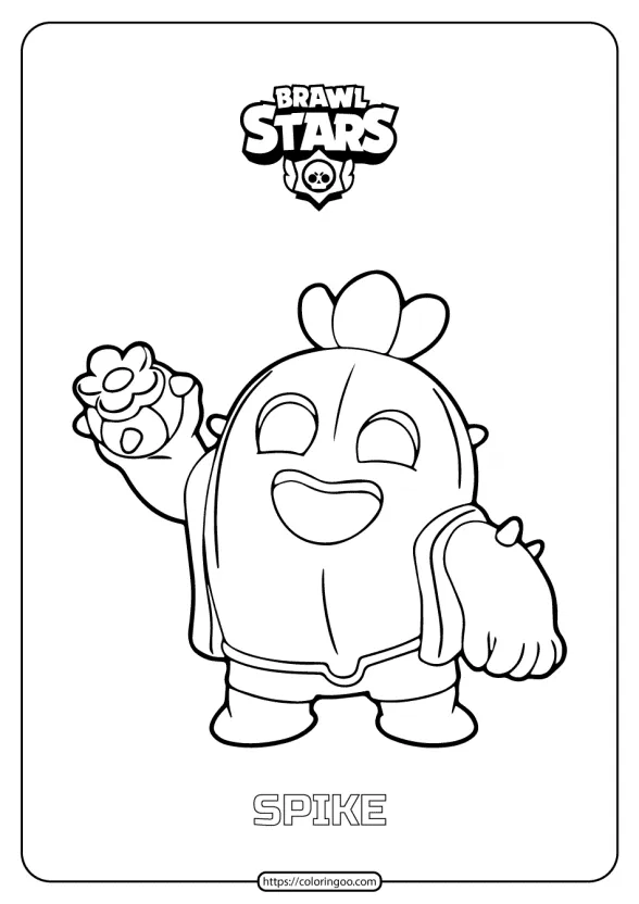 Free Printable Brawl Stars Spike Coloring Pages 1 free printable brawl stars spike coloring pages