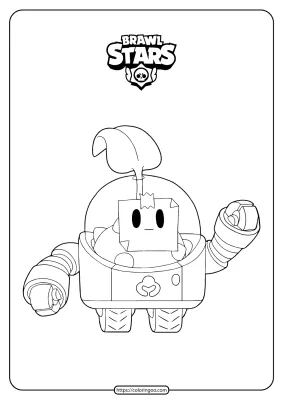 Free Printable Brawl Stars Sprout Coloring Pages