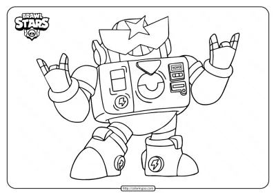Free Printable Brawl Stars Surge Coloring Pages