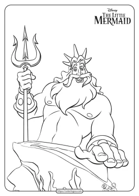 Free Printable King Triton Coloring Pages