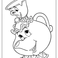 Free Printable Mrs Potts and Chip Coloring Pages 9 free printable mrs potts and chip coloring pages