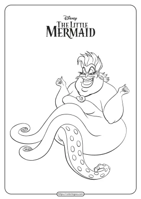 Free Printable Ursula Coloring Pages