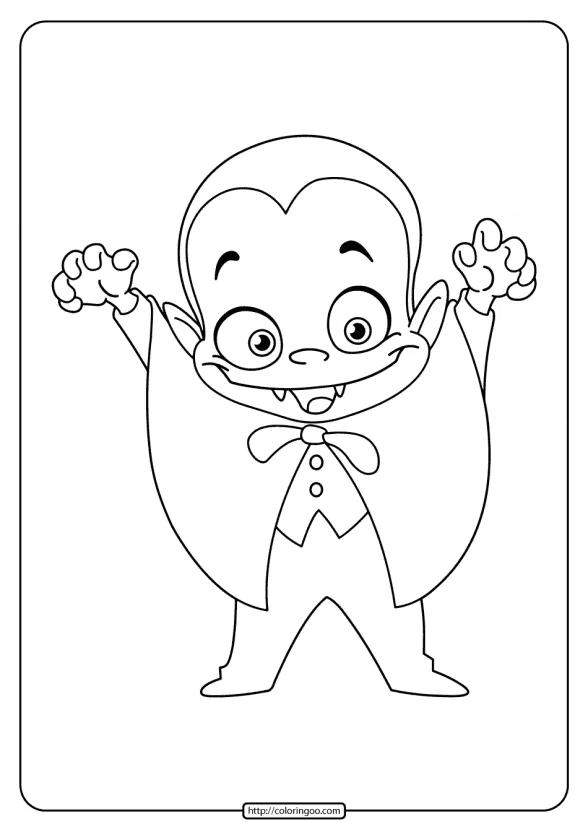 free printable vampire coloring pages