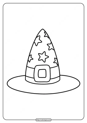 Free Printable Witch’s Hat Coloring Pages