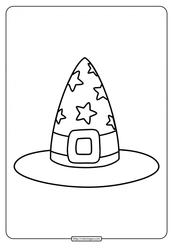 free printable witchs hat coloring pages