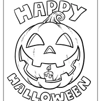happy halloween coloring pages