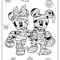 happy halloween disney coloring pages