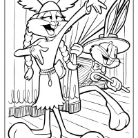 Looney Tunes Bugs and Honey Bunny Coloring 22 looney tunes bugs and honey bunny coloring