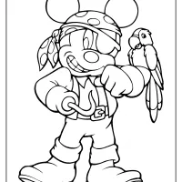 lovely pirate mickey mouse coloring pages