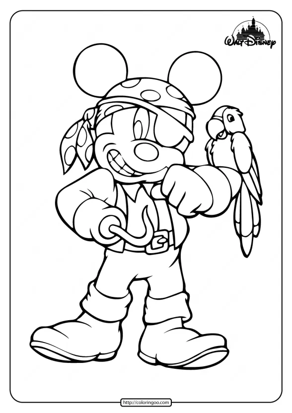 Lovely Pirate Mickey Mouse Coloring Pages 1 lovely pirate mickey mouse coloring pages