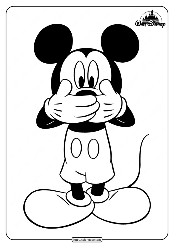 Mickey Mouse Covered His Mouth Coloring Pages 1 mickey mouse covered his mouth coloring pages