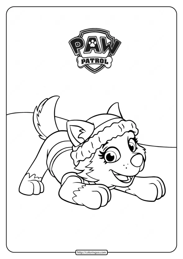 Paw Patrol Everest Coloring Pages 1 paw patrol everest coloring pages