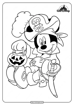 Pirate Mickey Mouse Coloring Pages