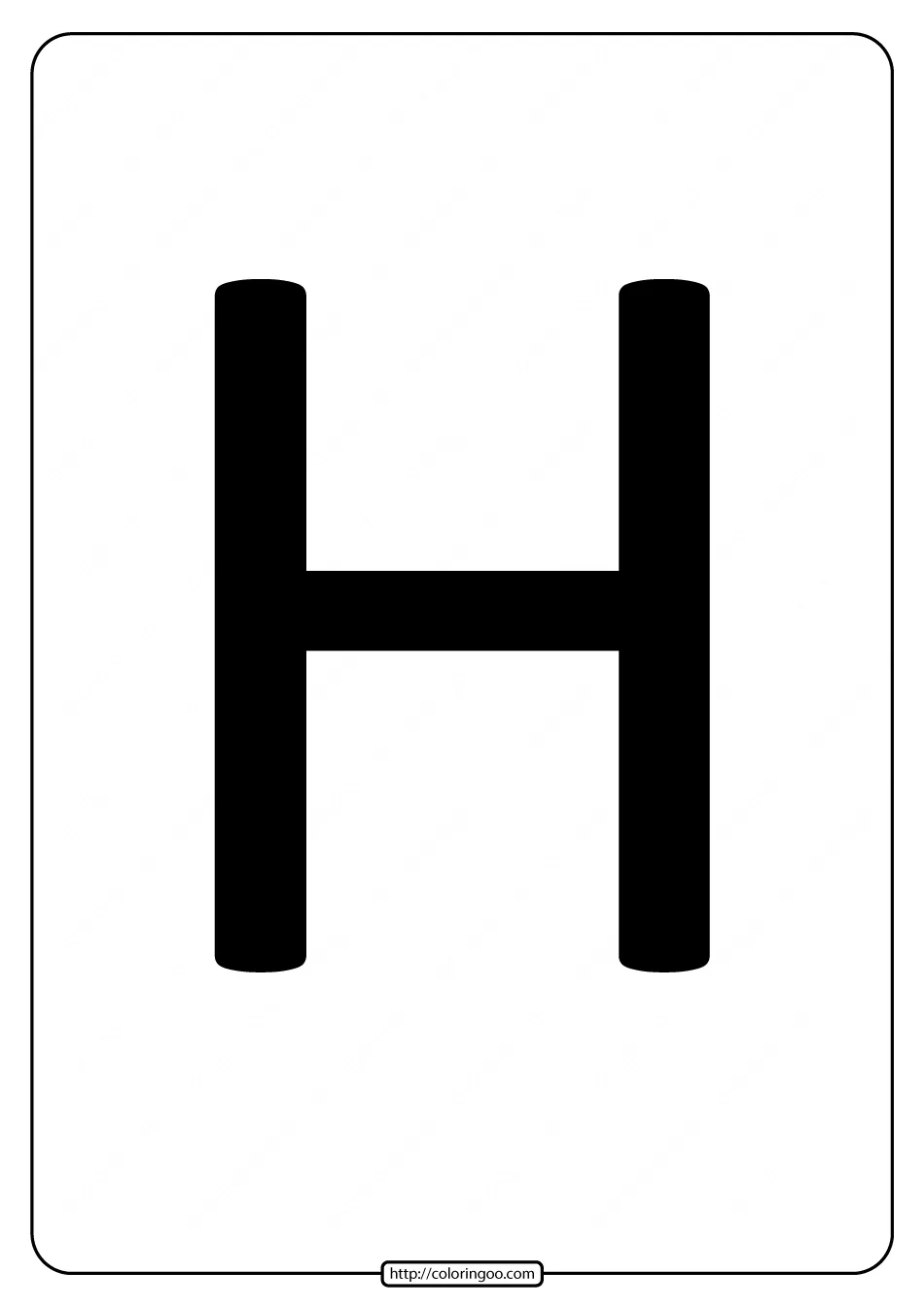 Printable A4 Size Uppercase Letters H Worksheet 2 printable a4 size uppercase letters h worksheet
