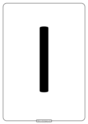 Printable A4 Size Uppercase Letters I Worksheet