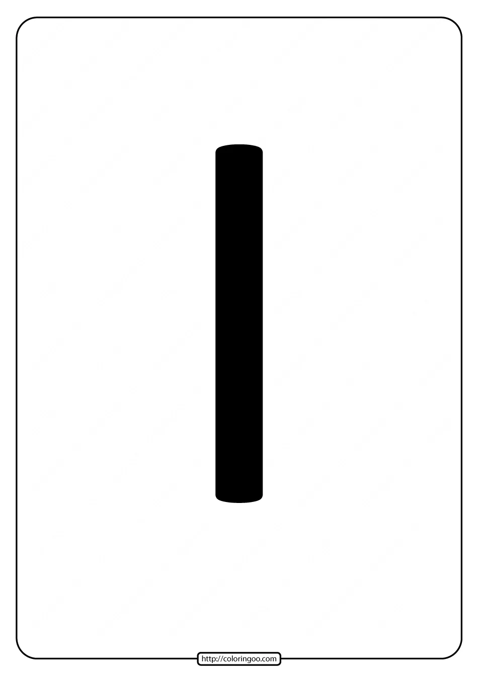 printable a4 size uppercase letters i worksheet