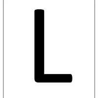 printable a4 size uppercase letters l worksheet