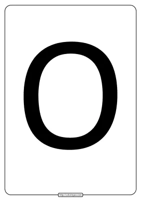Printable A4 Size Uppercase Letters O Worksheet
