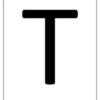 printable a4 size uppercase letters t worksheet