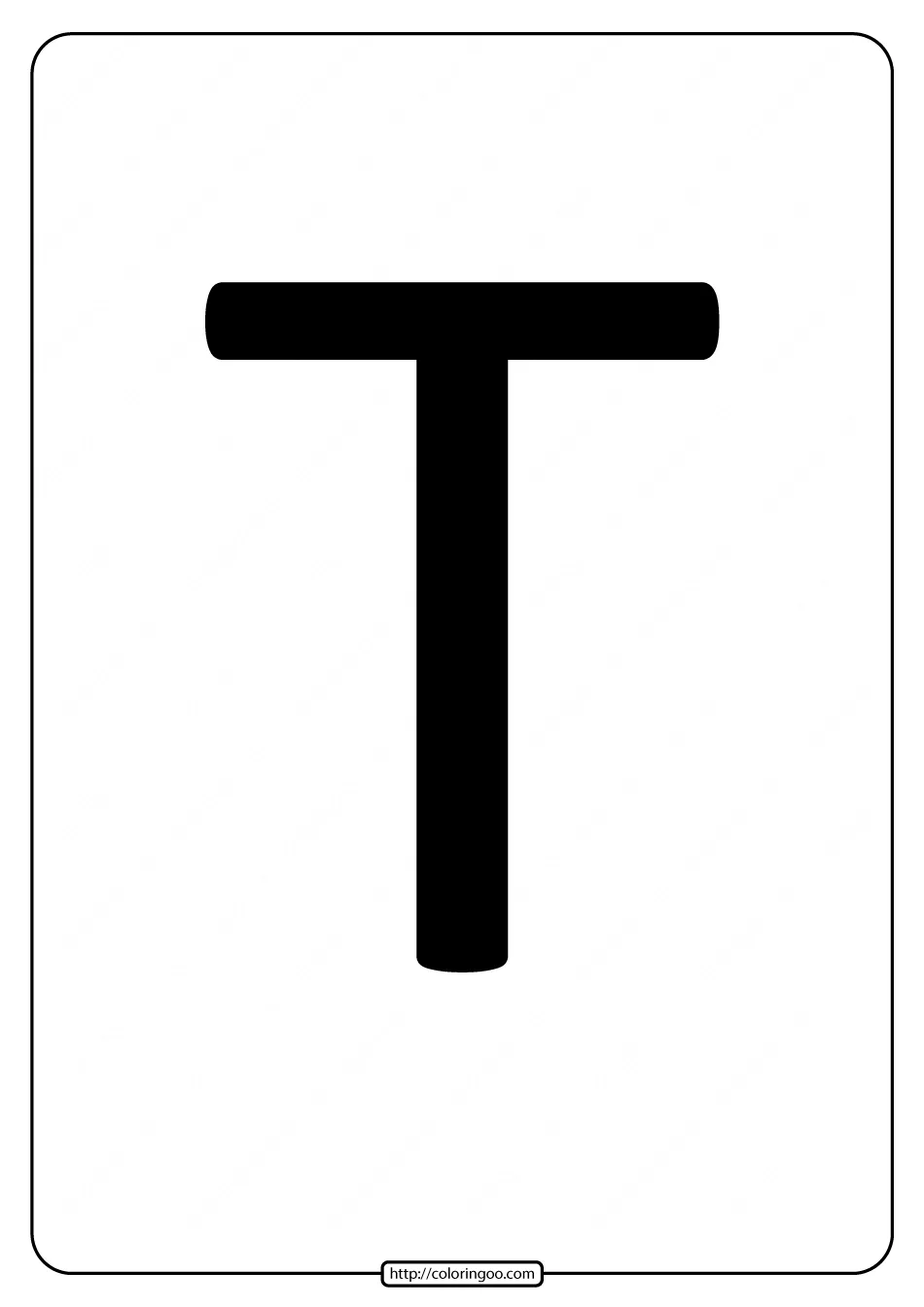 printable a4 size uppercase letters t worksheet