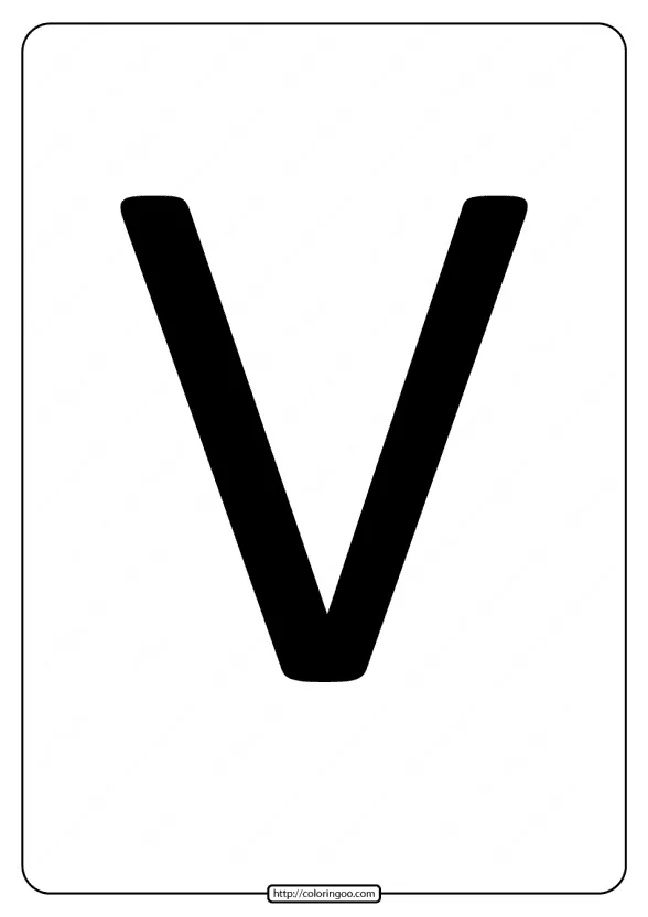 Printable A4 Size Uppercase Letters V Worksheet 1 printable a4 size uppercase letters v worksheet