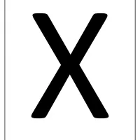 printable a4 size uppercase letters x worksheet