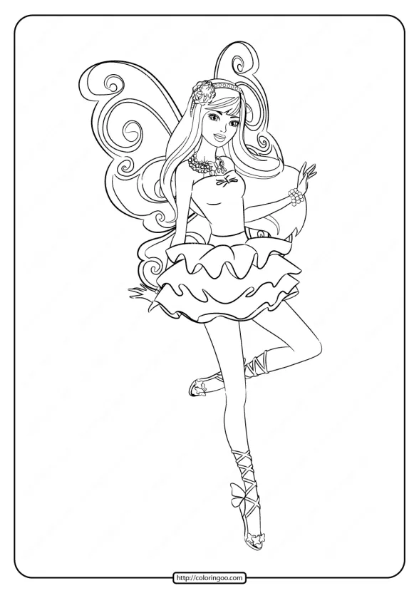 Printable Barbie Fairy Secret Coloring Pages 01 1 printable barbie fairy secret coloring pages 01