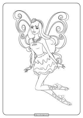 Printable Barbie Fairy Secret Coloring Pages 03