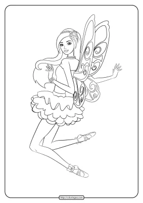 Printable Barbie Fairy Secret Coloring Pages 04