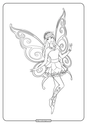 Printable Barbie Fairy Secret Coloring Pages 05