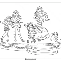 printable barbie perfect christmas coloring pages 01