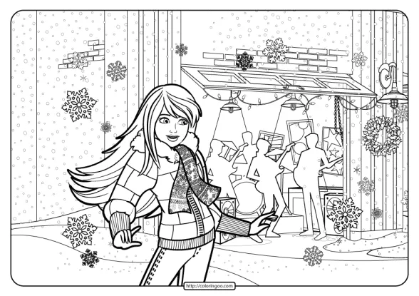 Printable Barbie Perfect Christmas Coloring Pages 02 1 printable barbie perfect christmas coloring pages 02