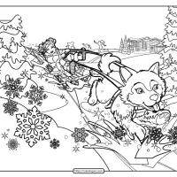 printable barbie perfect christmas coloring pages 03