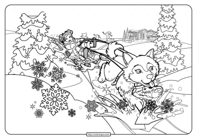 Printable Barbie Perfect Christmas Coloring Pages 03