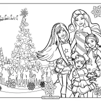 printable barbie perfect christmas coloring pages 04