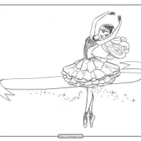 printable barbie pink shoes coloring pages 01
