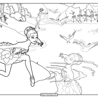 printable barbie pink shoes coloring pages 04