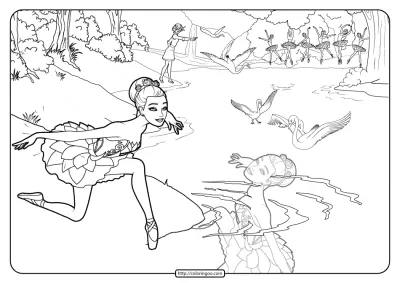 Printable Barbie Pink Shoes Coloring Pages 04