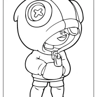 printable brawl stars leon default skin coloring pages
