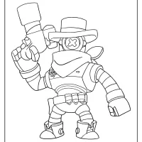 printable brawl stars sheriff darryl coloring pages