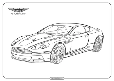 Printable Cars Aston Martin DBS Coloring Pages