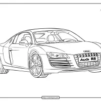 Printable Cars Audi R8 Coloring Pages 17 printable cars audi r8 coloring pages