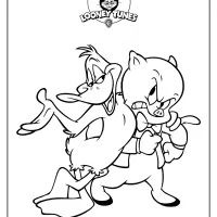 Printable Duffy Duck and Porky Pig Coloring Pages 15 printable duffy duck and porky pig coloring pages