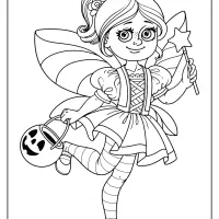 printable girl in fairy costume coloring pages