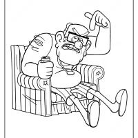printable gravity falls uncle stan pines coloring pages